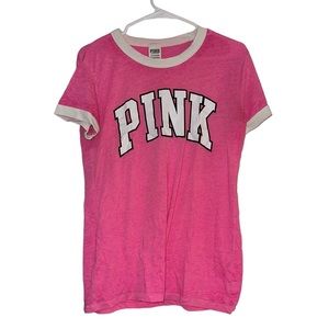 Vs pink ringer tee